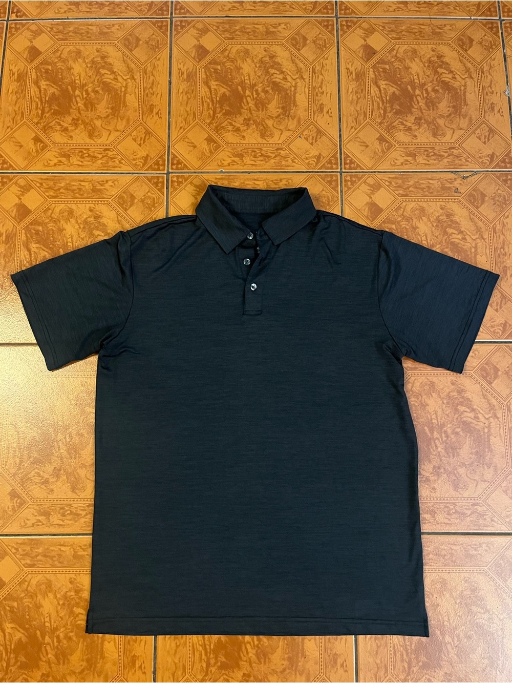 Men's Black Polo Shirt - Classic Short Sleeve
